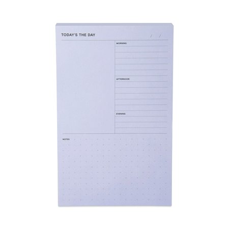 NOTED BY POST-IT BRAND Adhesive Daily Planner Sticky-Note Pads, Daily Planner Format, 4.9 in. x 7.7 in., Blue, 100 Sheets NTD58BLU